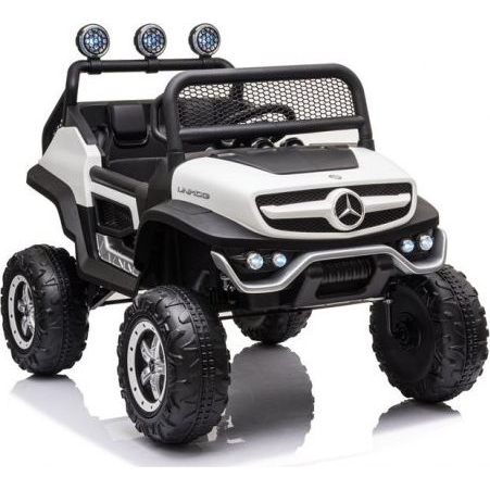 Mercedes Unimog S 5623 12 V Elektromos Kisautó - 4 db 35 W Motorral, Szülői Távirányítóval, Nyitható Ajtókkal, EVA Kerekekkel, Fehér (5623)