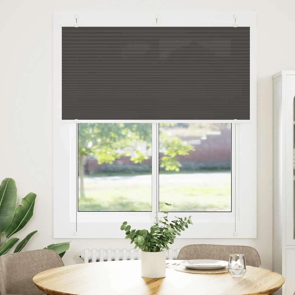 pliszírozott redőny fekete 120x150 cm szövetszélesség 119,4 cm (4015147)