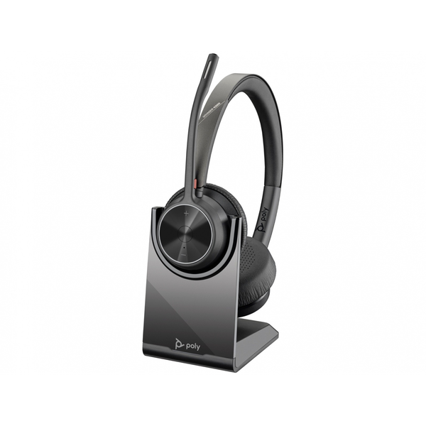 HP Poly Voyager 4320 UC (USB Type-A) Wireless Headset + Állvány + BT700 - Fekete