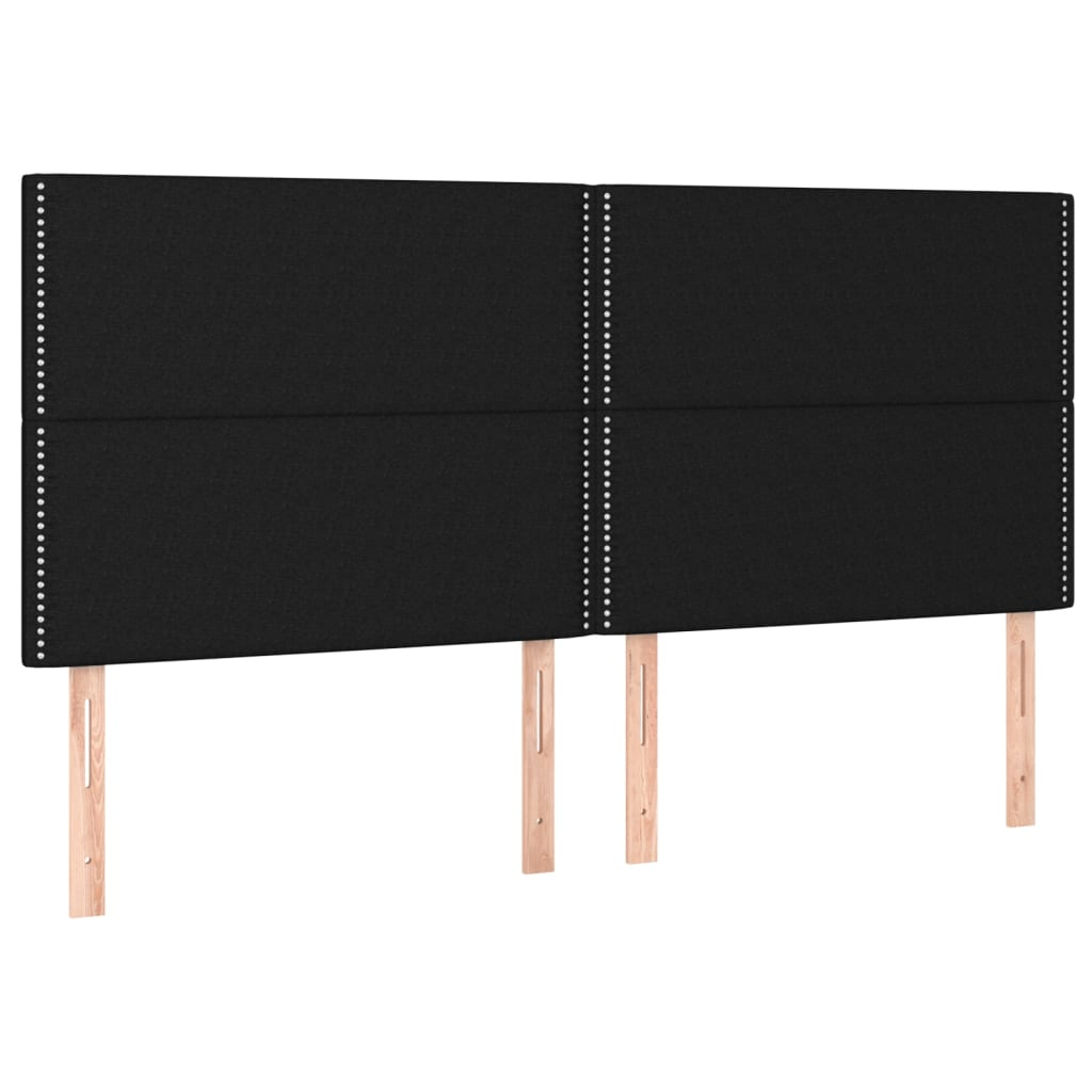 4 db fekete szövet fejtámla 100x5x78/88 cm (3116216)