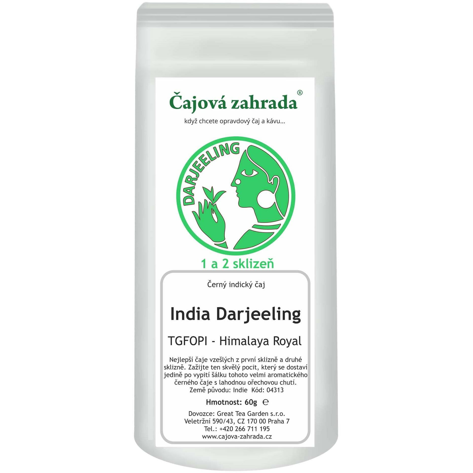 Tea Garden India Darjeeling TGFOPI Himalaya Royal - black tea, 60g (4313)