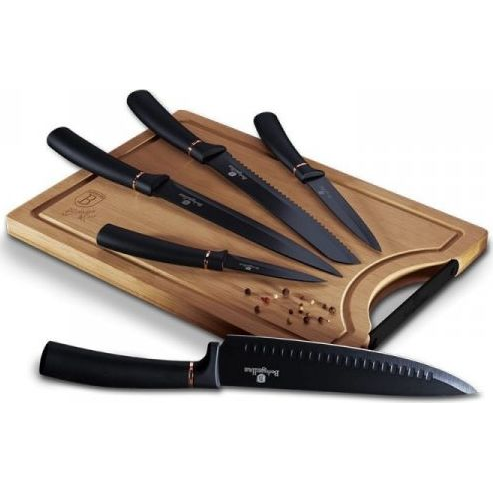 BerlingerHaus BH/2550AN Black Rose Collection Késkészlet - Rozsdamentes Acél, Matt Fekete (BH-2550)