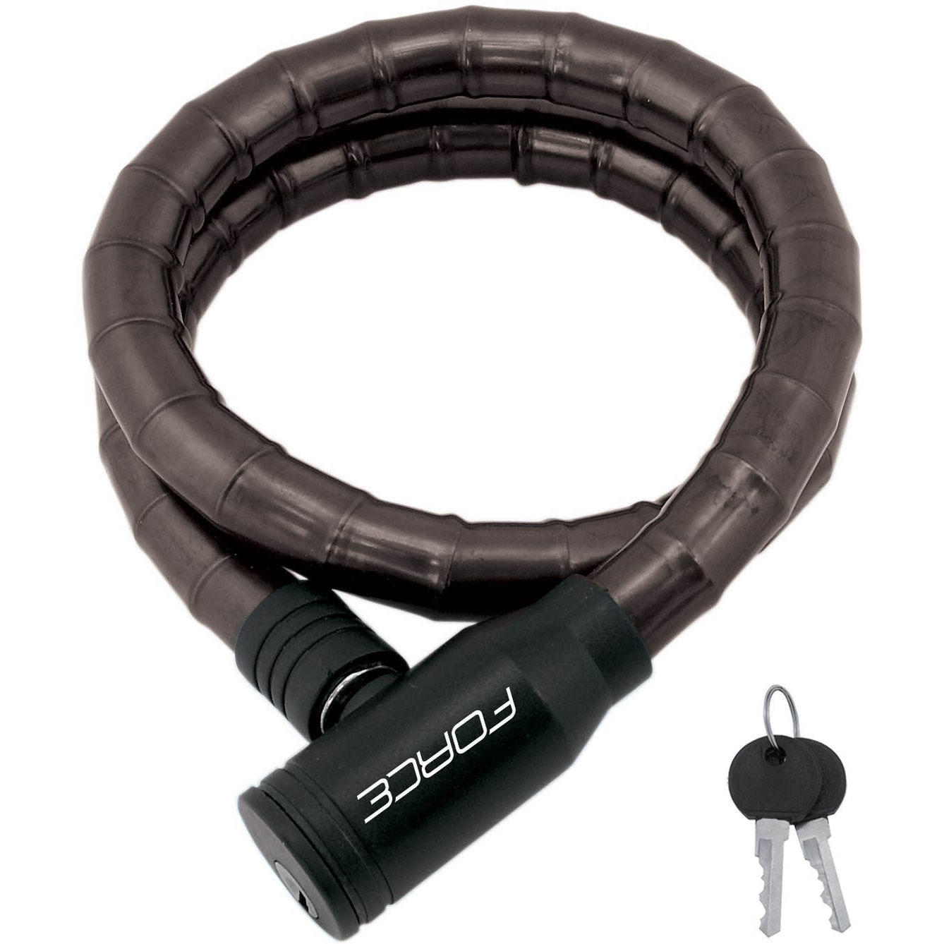 Force Zámek Spirálzár, tartó nélkül, 80 cm / 18 mm, fekete (49130)