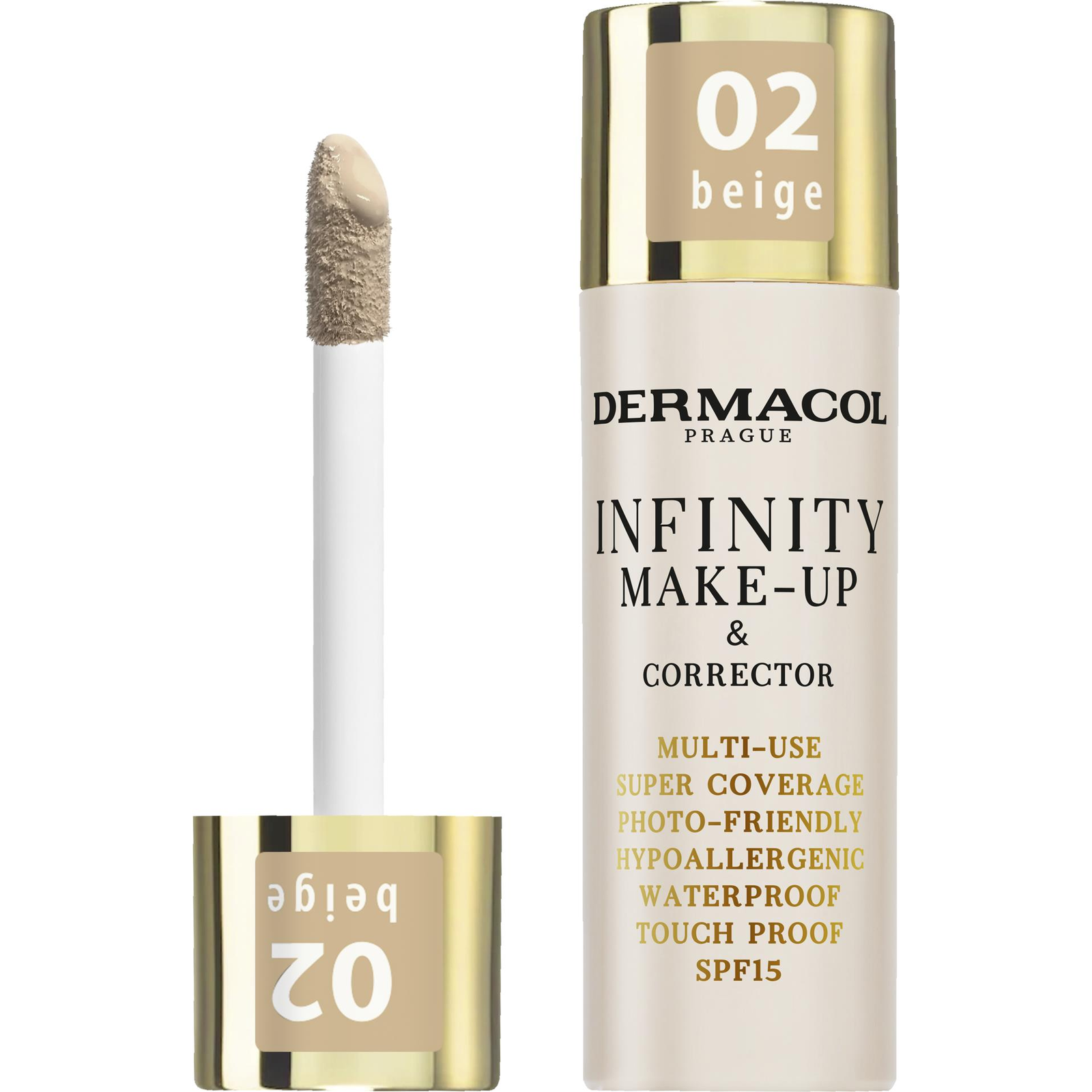 DERMACOL Infinity + korrektor - No. 2 beige, 20g (8595003132008)