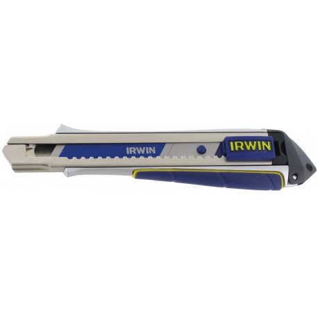 IRWIN snap-off knife, 25 mm, metal rail, with wheel, 3 blades