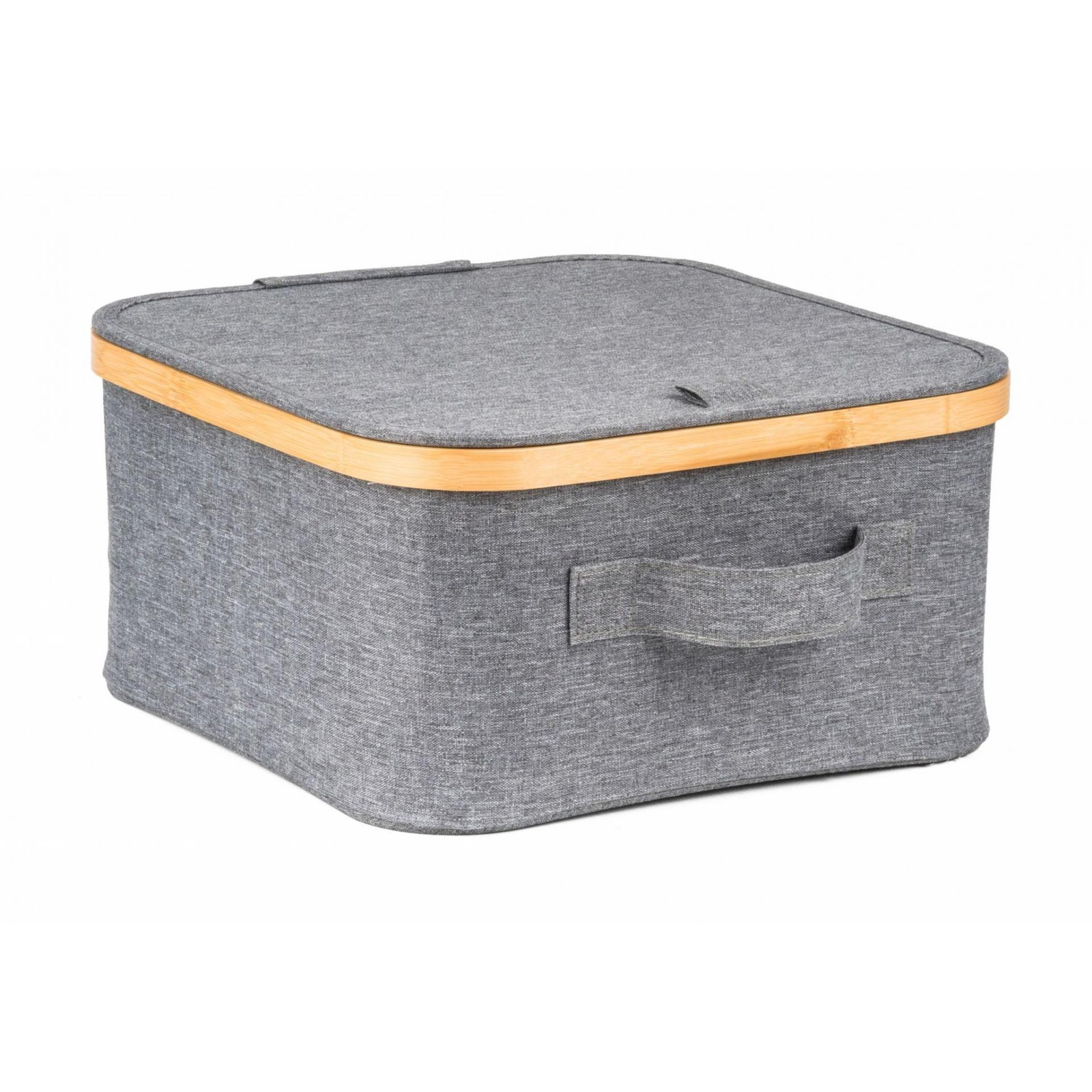 G21 30×30×15 cm bambusz, fedéllel, szürke (UBG21BAM005G)