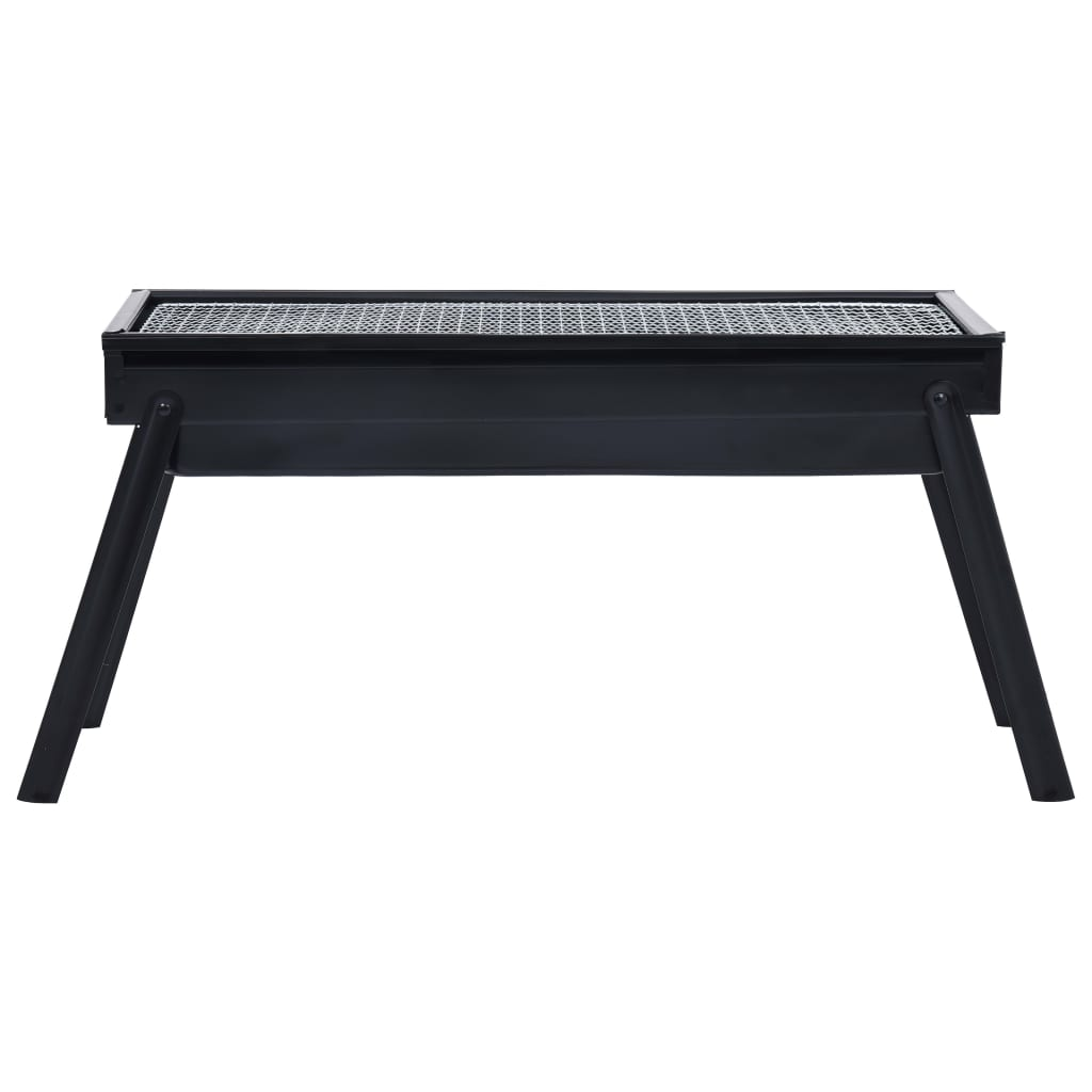 hordozható acél kempinggrill 60 x 22,5 x 33 cm (46610)