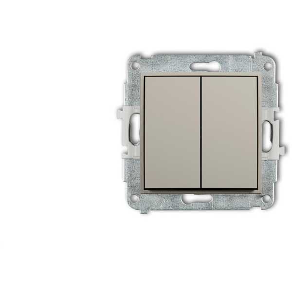 MINI Mechanizm łącznika podwójnego krzyżowego (dwa klawisze bez piktogramu) taupe 60MWP-66.1