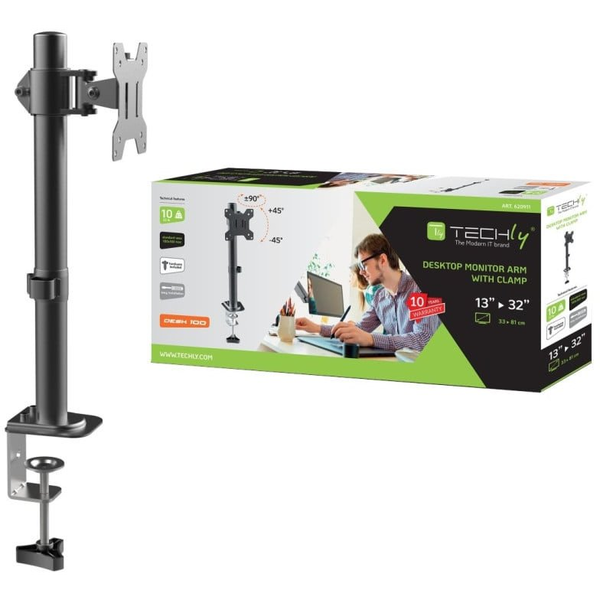 Techly ICA-LCD 510BK držiak / stojan na monitory 81,3 cm (32") Stôl Čierna