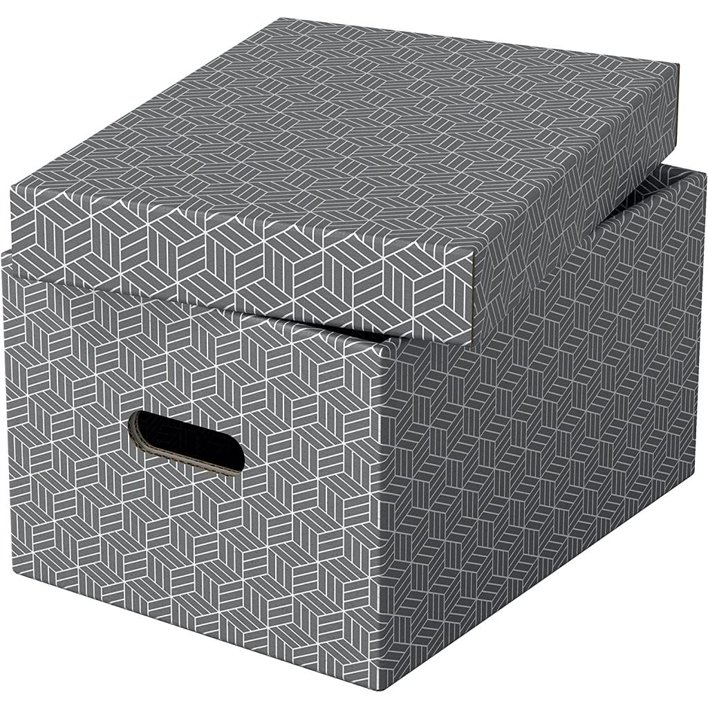 Esselte Home tárolódoboz M-es méret 3db szürke (628283) (ess628283)
