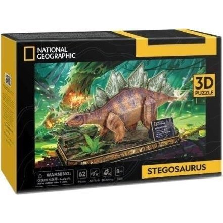 CUBICFUN 3D puzzle játék 62 darabos National Geographic Sztegoszaurusz (306-DS1054H)