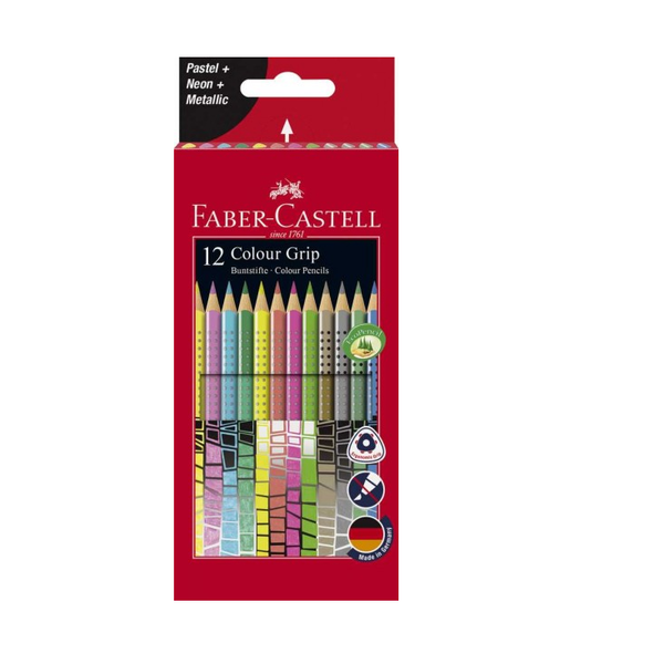 Faber-Castell Colour Grip Háromszögletű Színesceruza készlet (12 db / csomag)