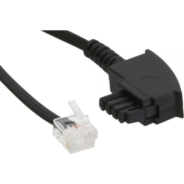 InLine 18615 cavo telefonico Nero