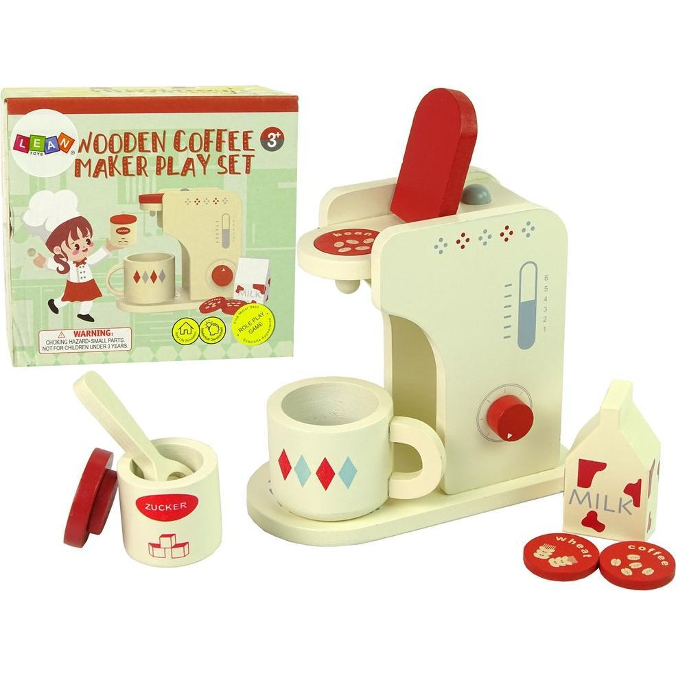 Fából Készült Kávéfőző Tartozékok Konyha Gyerekek 10185 (10185)