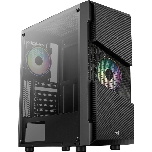 Carcasa Aerocool Menace Saturn RGB, Mid-Tower, fara sursa, ATX, Black