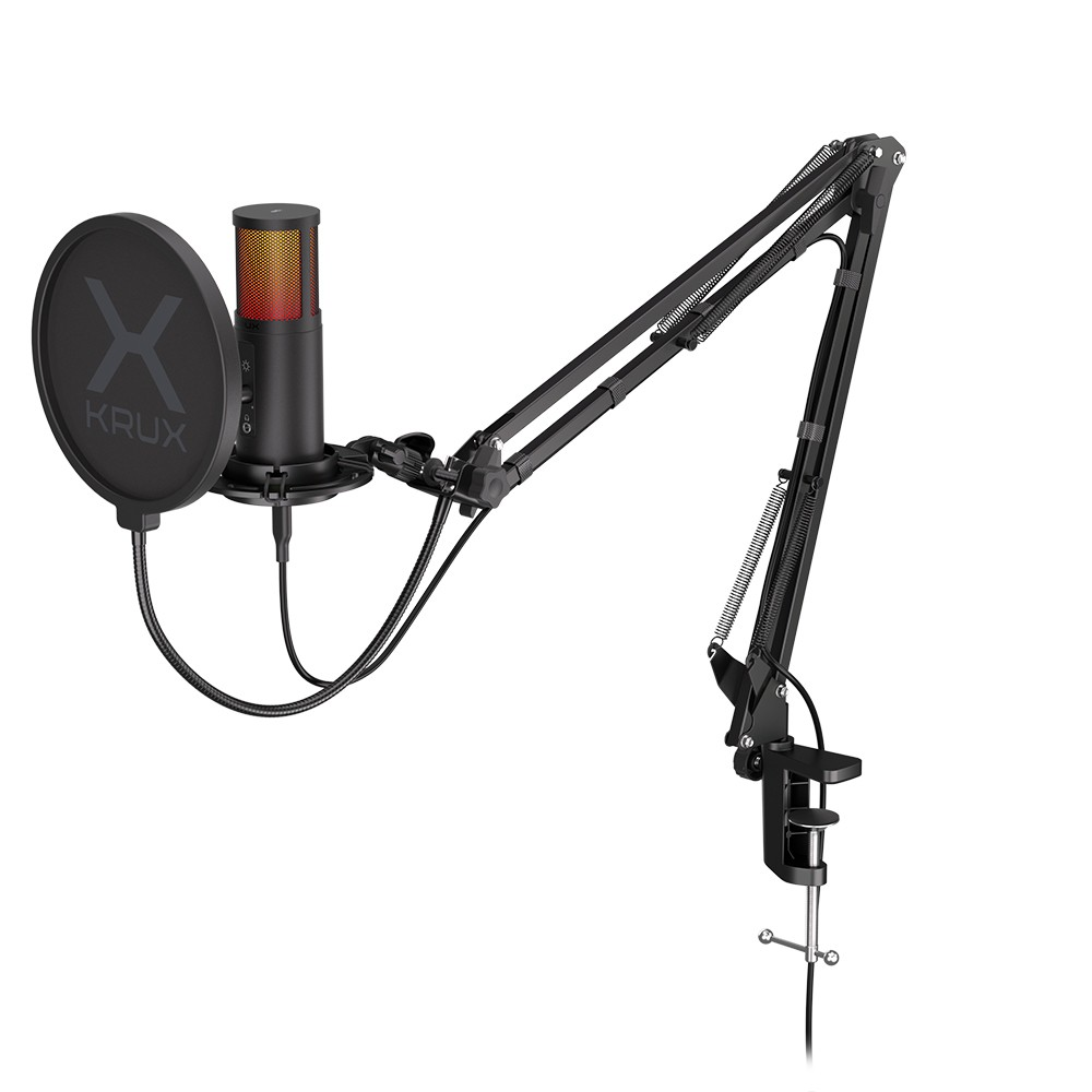 Krux Edis 3000 Asztali Mikrofon - Fekete (KRXC010)