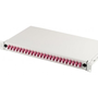 Fo Patch Panel With 19'' 1u Accessory, 24x Lc Dx, Om4, Adapters, Extendable, Grey