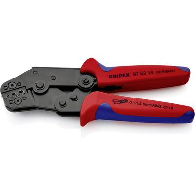 Krimpelő fogó 195 mm, rövid kiviteli alak, nem szigetelt, nyitott dugaszoló csatlakozó (2,8 + 4,8 mm), Knipex 97 52 14 (97 52 14)