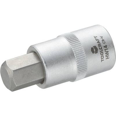 Dugókulcs betét 12,5 mm (1/2), hatlapú bittel 14mm, hossz: 55 mm, TOOLCRAFT (816161)