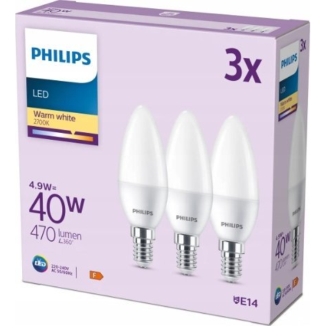 Philips 8719514460010 LED-lampe Varm hvid 2700 K 4,9 W F