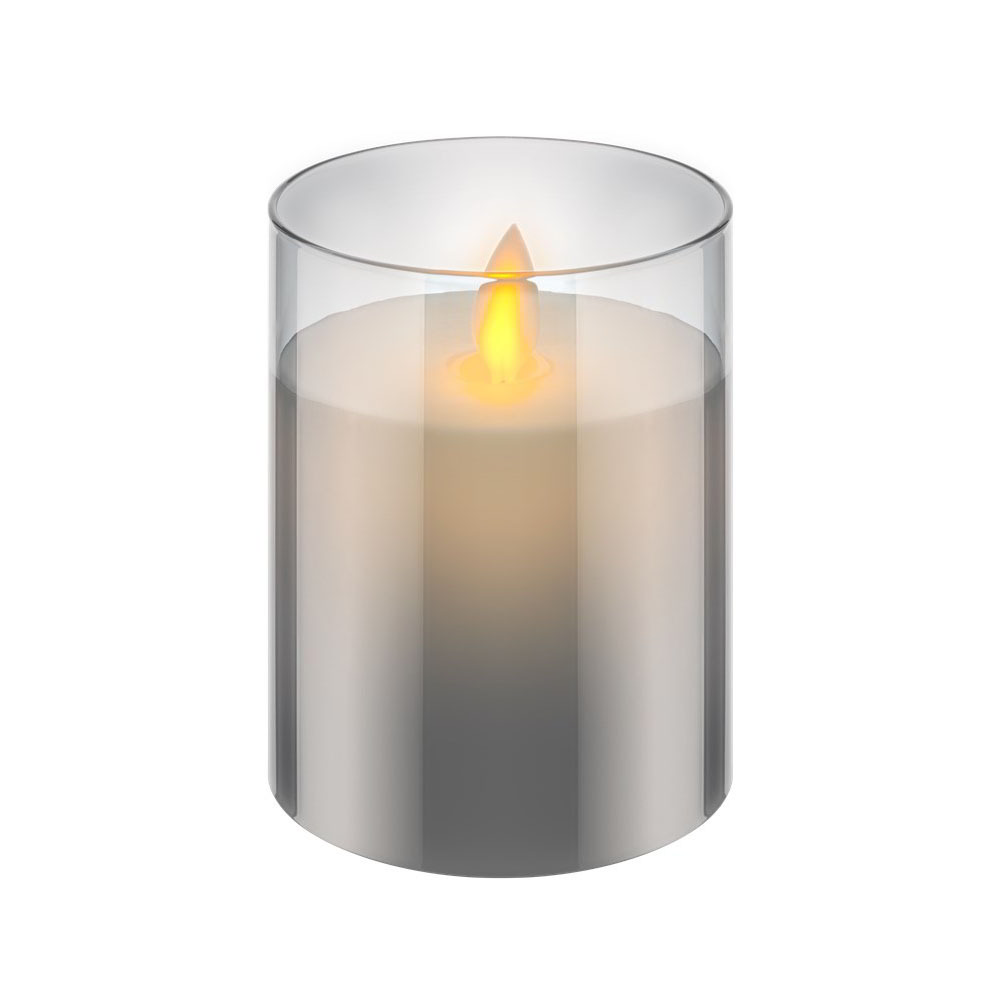 Goobay 60370 LED Valódi viaszgyertya - Szürke (60370)