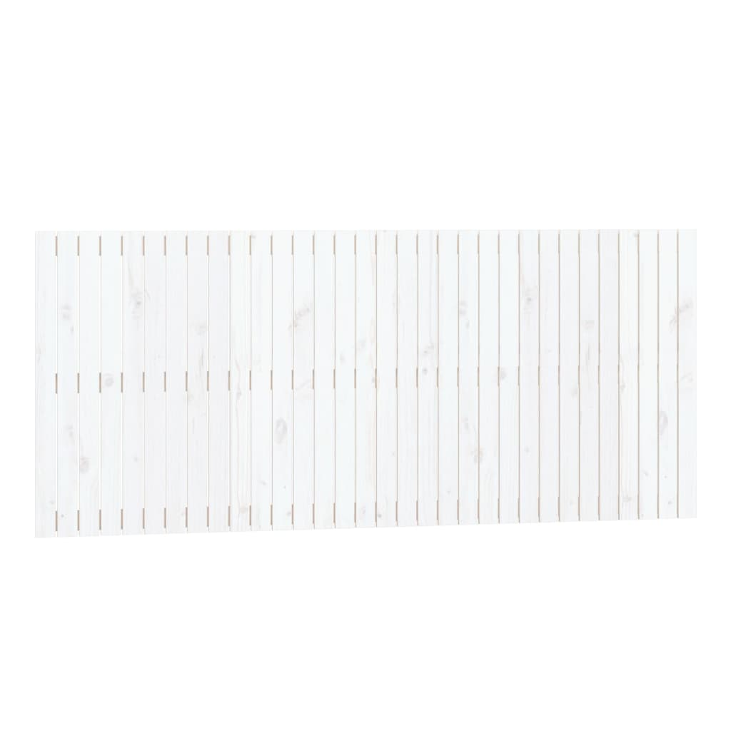 fehér tömör fenyőfa fali fejtámla 204 x 3 x 90 cm (824879)