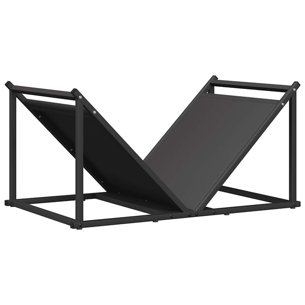 fekete hidegen hengerelt acél tűzifatároló 70x43x34,5 cm
