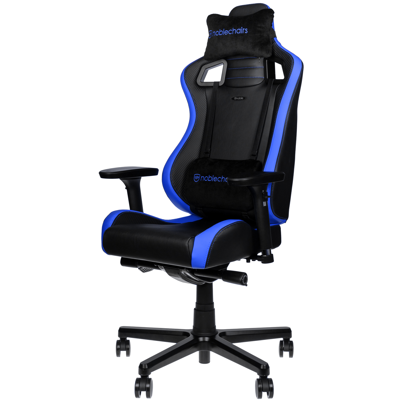 Noblechairs EPIC Compact Gaming Szék Fekete/Carbon/Kék (NBL-ECC-PU-BLU)