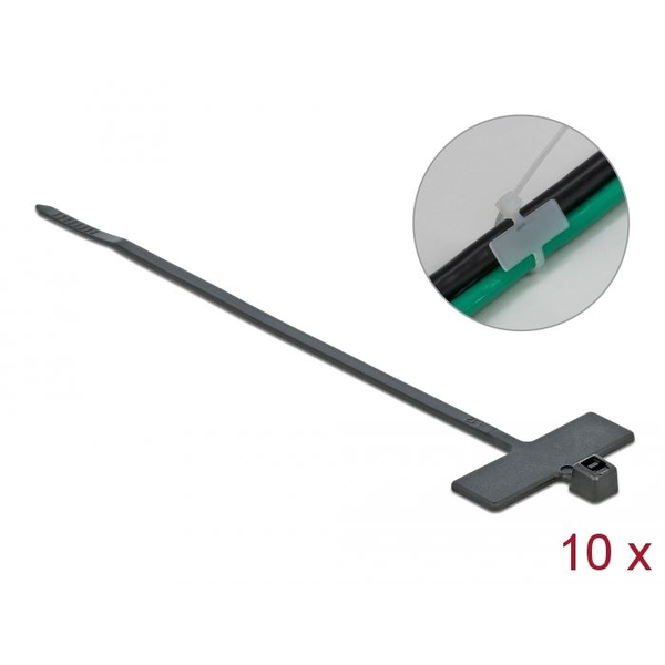 DELOCK Kabelbinder L 100 x B 2,5 mm schwarz 10 Stück