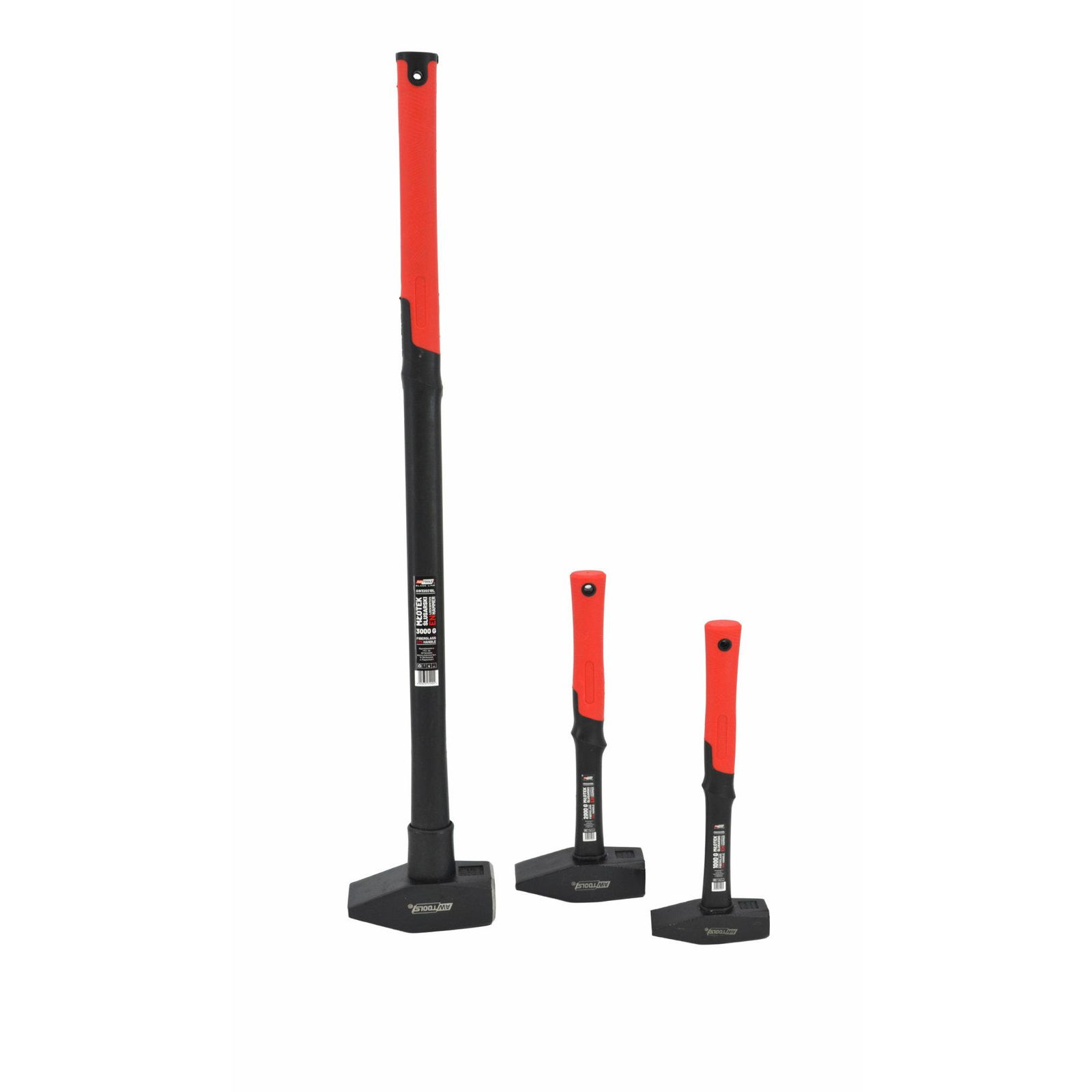 AWTOOLS LAKATOS KALAPÁCS 3,0 kg SZÁLAS FEKETE (AW32021BL)