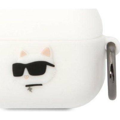 Karl Lagerfeld 3D Logo NFT Choupette Head Apple Airpods Pro szilikon tok, fehér (KLD1415)