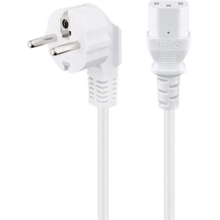 Goobay 51321 220V Hálózati tápkábel 5m - Fehér (51321)