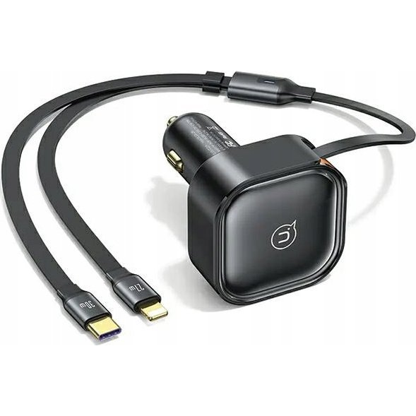 USAMS Nabíjačka do auta UBS-C+Lightning C41 PD 30W Fast Charge CC219CC0