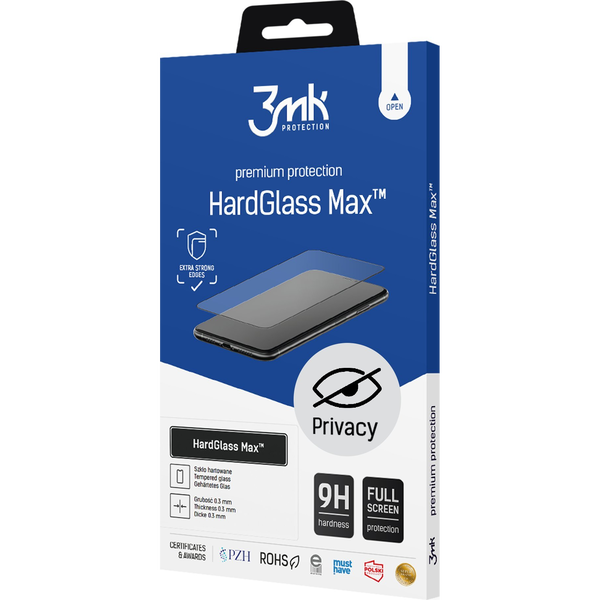 3mk HardGlass Max Privacy belátásgátló edzett üvegfólia 9H Fekete Samsung Galaxy A55 5G