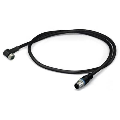 WAGO 756-5509/030-020 Érzékelő-/működtető összekötő, konfekcionált M8 Dugó, egyenes, Alj, hajlított 2.00 m Pólusszám: 3 10 db (756-5509/030-020)