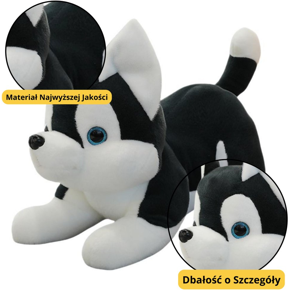Plüss Kabala Husky Kutya Fekete-Fehér 30Cm  22438 (22438)