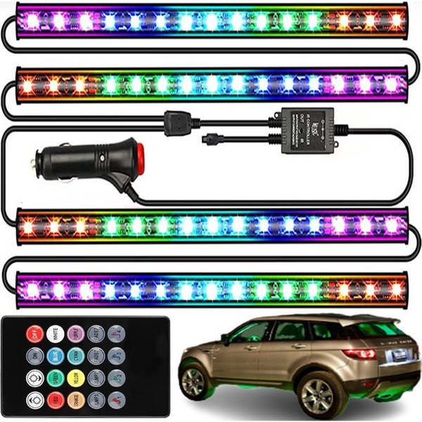 Taśma LED Retoo OŚWIETLENIE 12 LED DO SAMOCHODU AUTA LISTWA TAŚMA