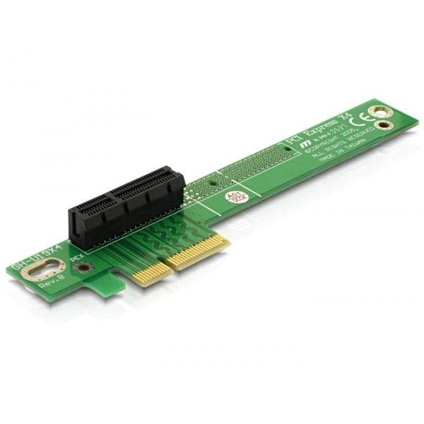 Delock DL89103 emelő kártya PCI Express x4 90° elfordított bal beillesztés