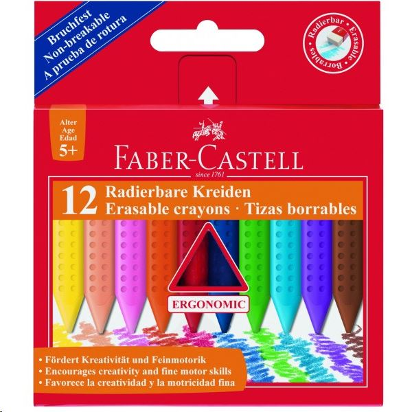 Voskovky trojúhelníkové Faber-Castell Grip 12 barev