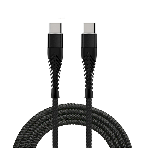 Fusion Fishbone USB-C - USB-C Adat és töltő kábel - Fekete (1.5m)