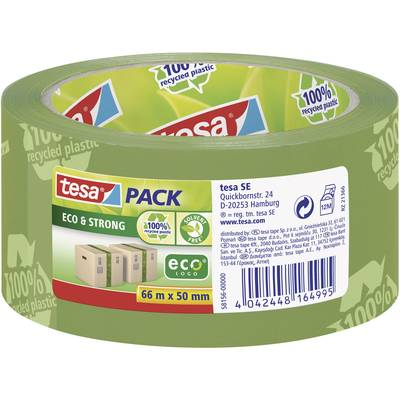Ragasztószalag Tesapack® Eco & Strong 66 m x 50 mm, zöld (nyomtatott), TESA PP 58156 (58156-00-00)