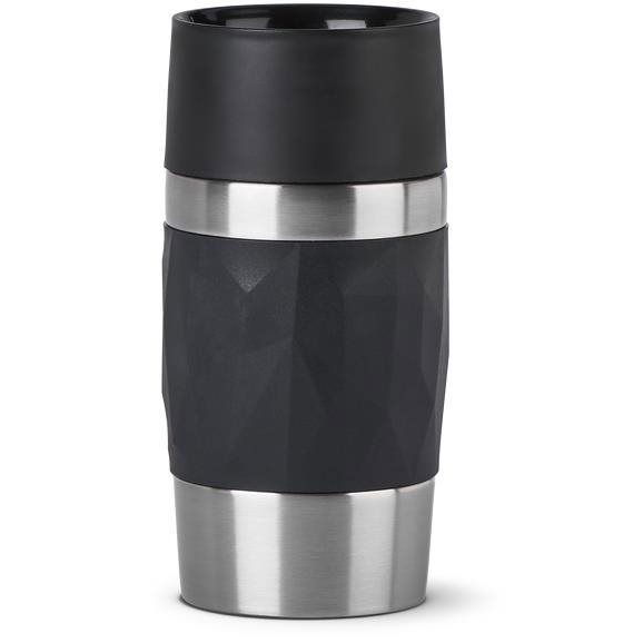 Tefal Utazó bögre 0,3 l COMPACT MUG fekete/rozsdamentes acél N2160110 (N2160110)