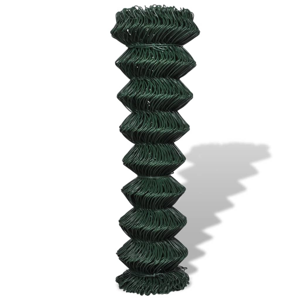 zöld acél drótkerítés 1,5 x 15 m (140346)