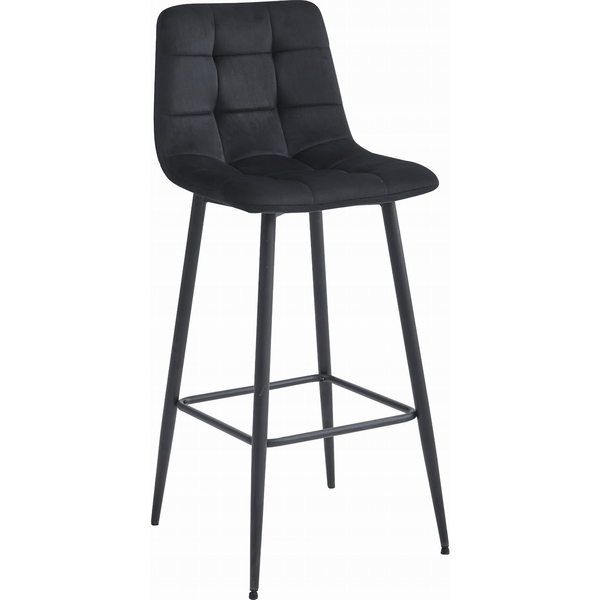 Hocker ARCETO - Fekete Bársony / Fekete Lábak x 1