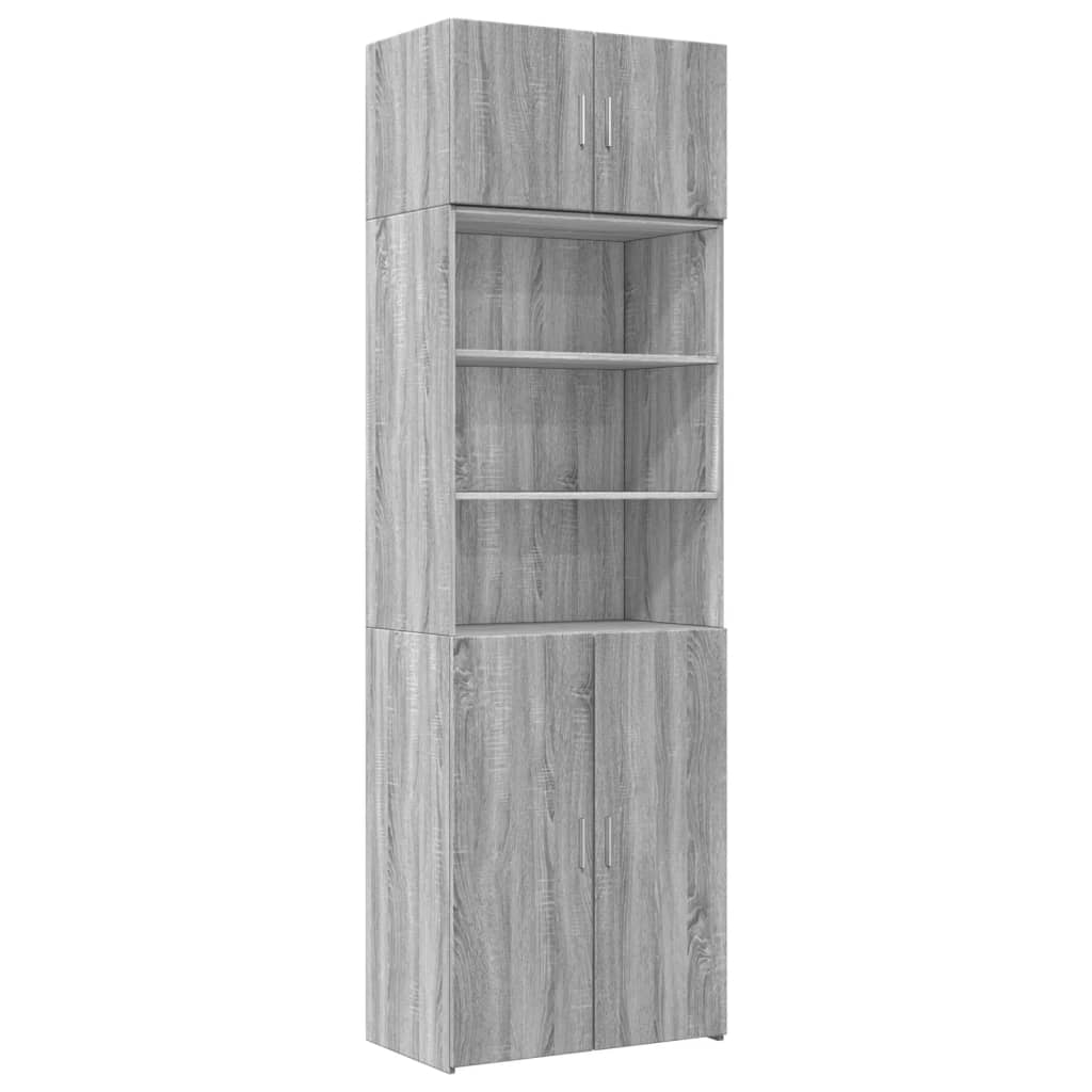 szürke sonoma színű szerelt fa tárolószekrény 70x42,5x225 cm (3281320)