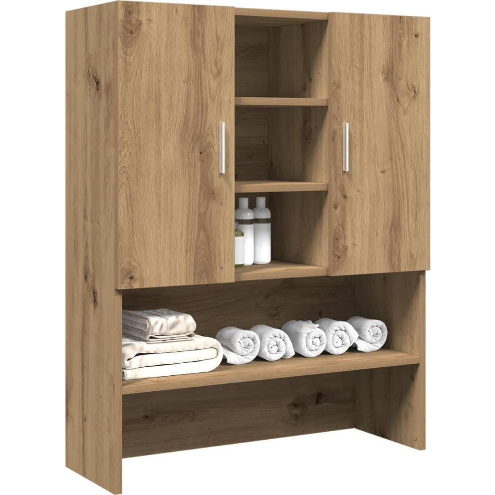 kézműves tölgy színű mosógépszekrény 70,5 x 25,5 x 90 cm (856638)