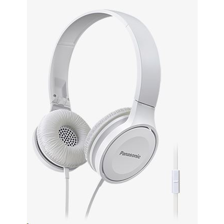 Casti Audio On Ear pliabile Panasonic RP-HF100E-W, Cu fir, Alb