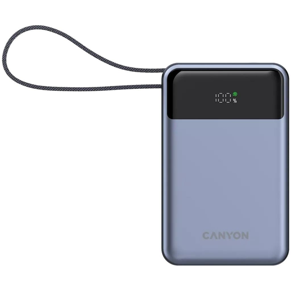 Canyon OnPower PB-600 20000mAh Power Bank beépített kábellel szürke (CNS-CPB600DG)