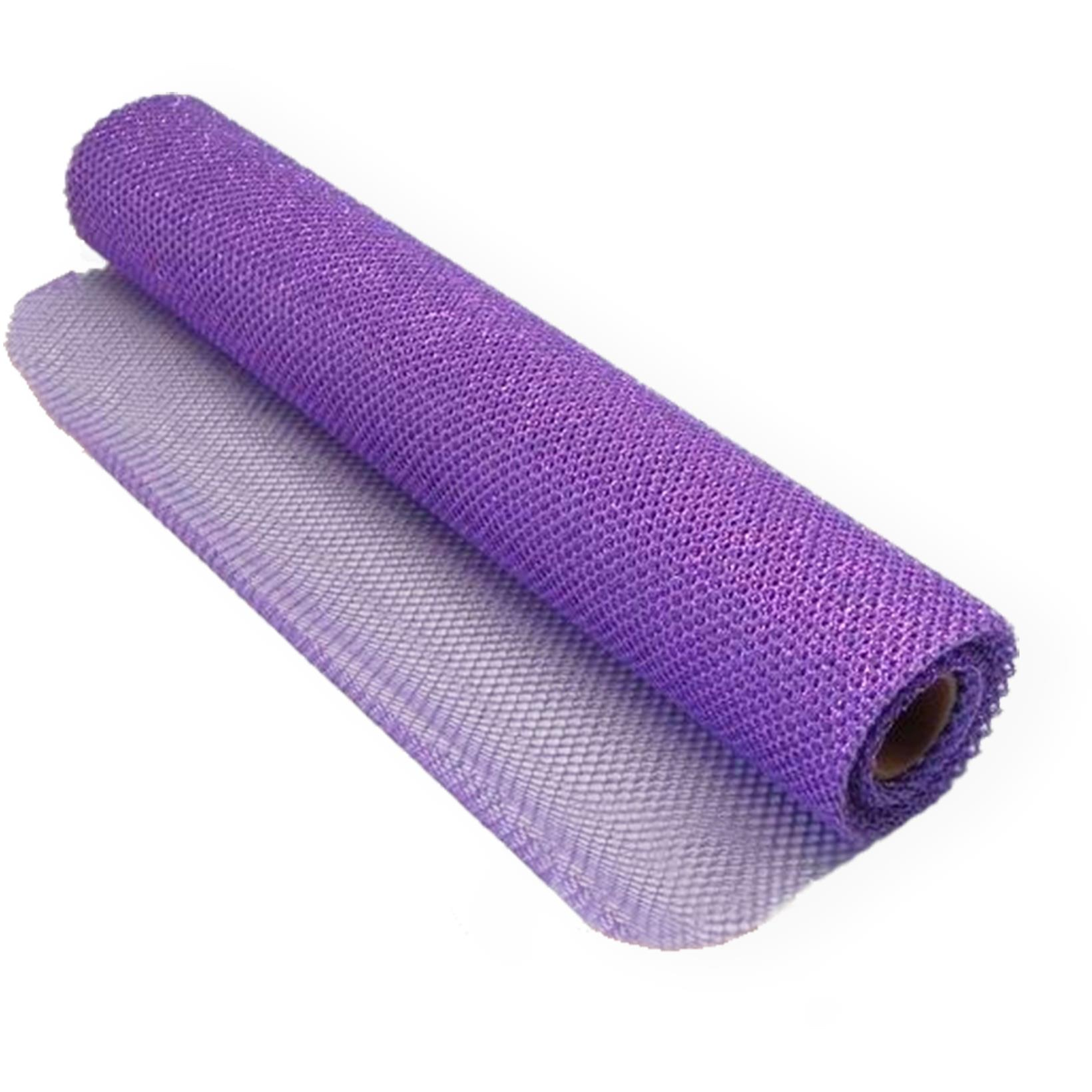 LAALU karácsonyi dekoráció - hálós tekercs csillámmal, 36 cm x 500 cm, lila (LAU-6258)