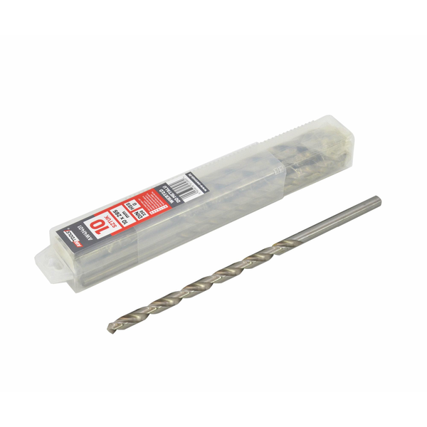 Vrták do kovu BÍLÝ 5 mm x 195 mm prodloužený / kpl. 10 ks AWTOOLS